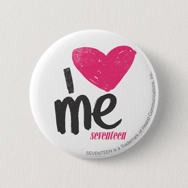 I Heart Me Magenta Button (Front)