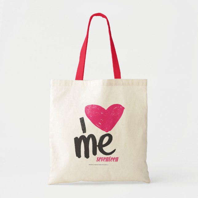 I Heart Me Magenta Tote Bag (Front)