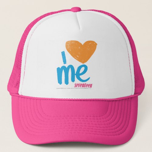 I Heart Me OrangeAqua Trucker Hat