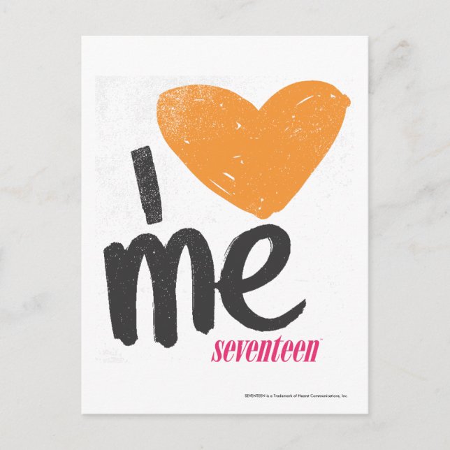 I Heart Me Orange Postcard (Front)