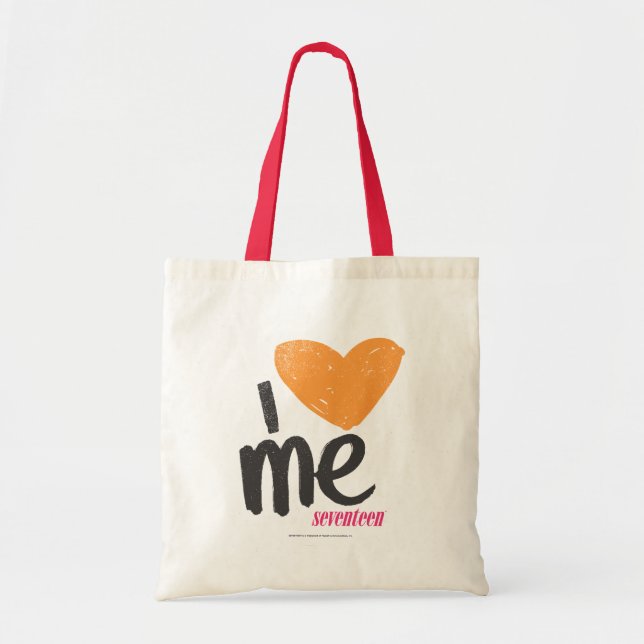 I Heart Me Orange Tote Bag (Front)