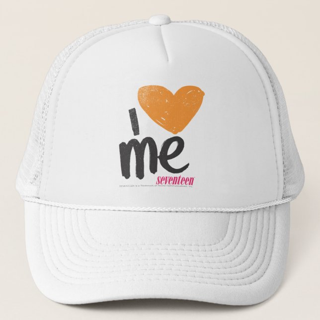 I Heart Me Orange Trucker Hat (Front)