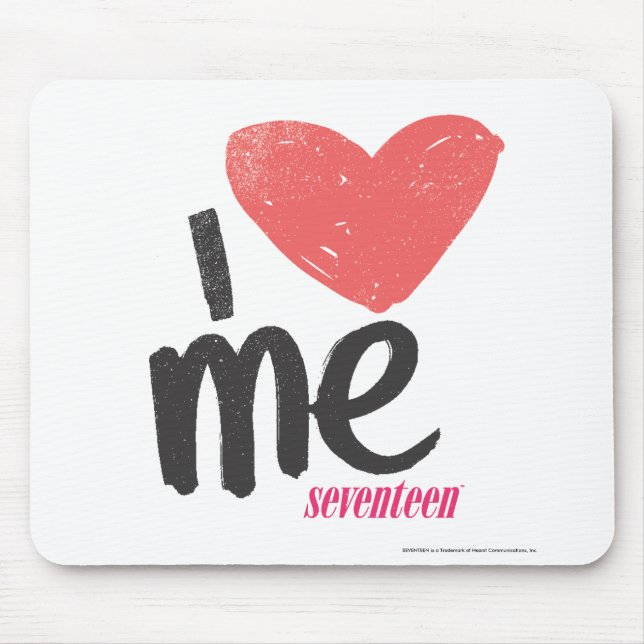 I Heart Me Pink Mouse Pad (Front)