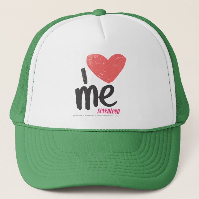 I Heart Me Pink Trucker Hat (Front)