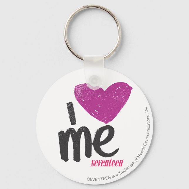 I Heart Me Purple Keychain (Front)