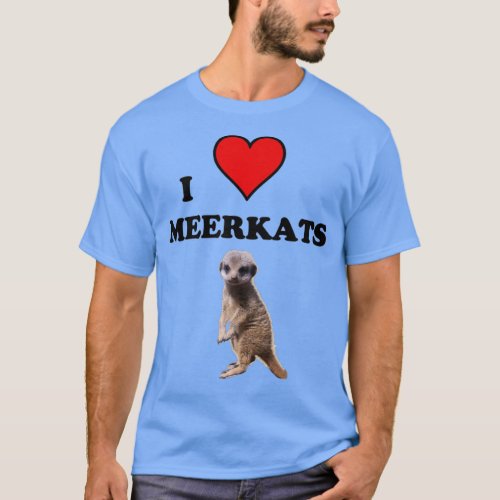 I Heart Meerkats amp Sticker Baseball Sleeve T_Shirt