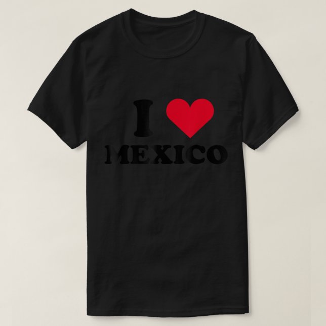 I Heart Mexico White Shirt I Love Mexico White  (Design Front)