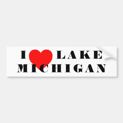 I heart Michigan Bumper Sticker