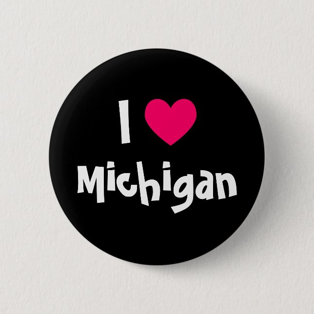 I Heart Michigan Button (Front)