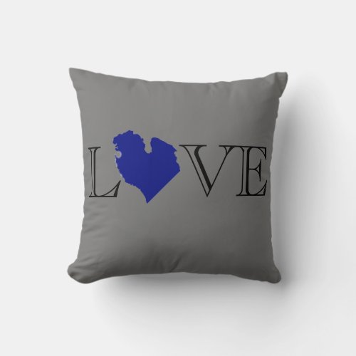 I heart Michigan Great Lake design Throw Pillow