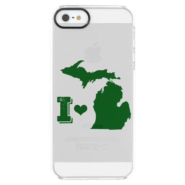 I heart Michigan Green Uncommon iPhone Case (Back)