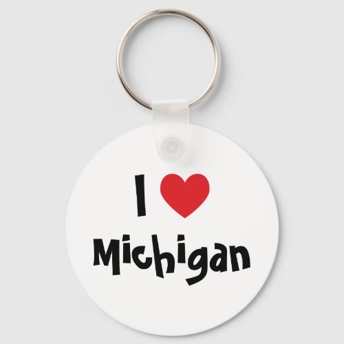 I Heart Michigan Keychain