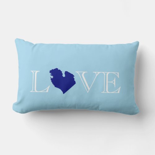 I heart Michigan Lumbar Pillow