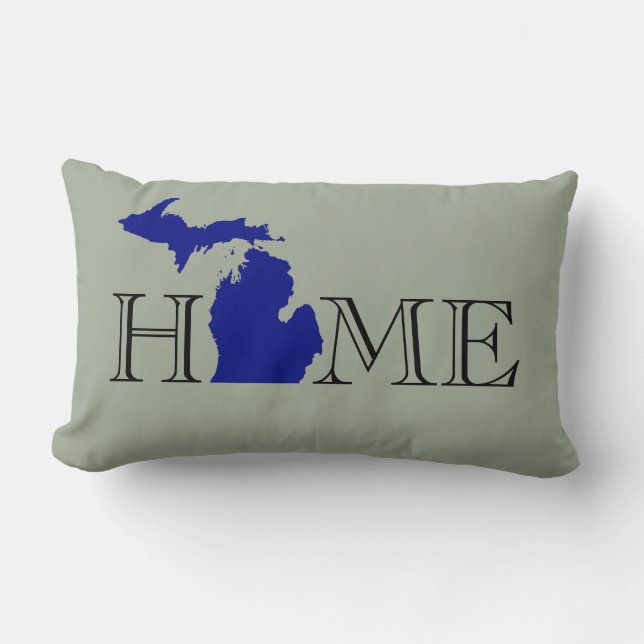 I heart Michigan Lumbar Pillow (Front)