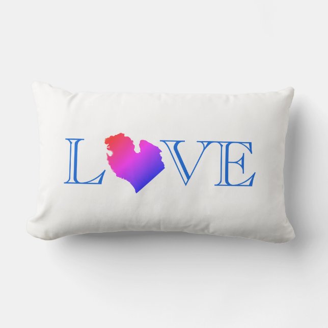 I heart Michigan Lumbar Pillow (Front)