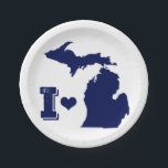 I heart Michigan Paper Plates<br><div class="desc">I heart Michigan</div>