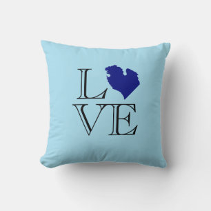 I heart Michigan Throw Pillow