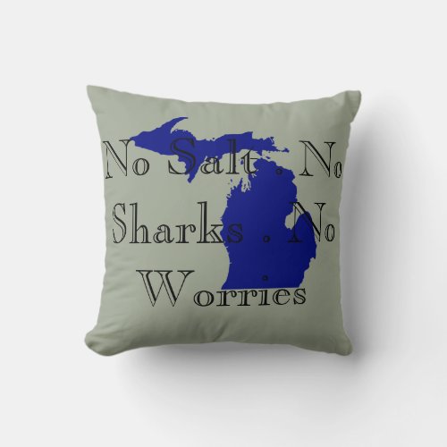 I heart Michigan Throw Pillow