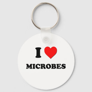 I Heart Microbes Keychain