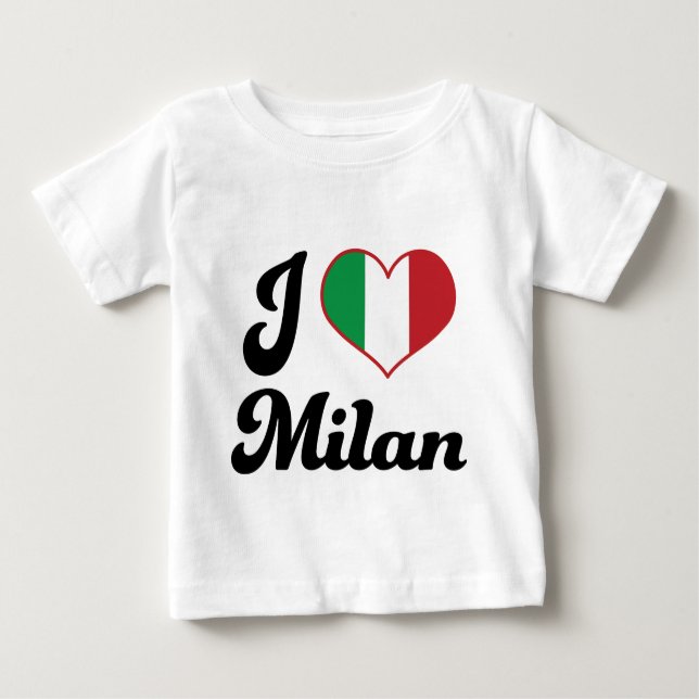 I Heart Milan Italy (Love) Baby T-Shirt (Front)
