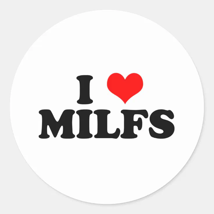 I Heart Milfs Classic Round Sticker Zazzle