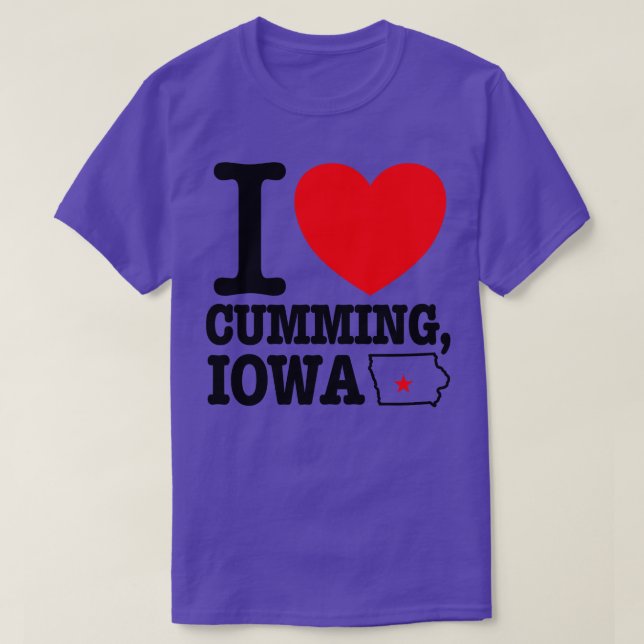 I Heart ming Iowa T-Shirt (Design Front)