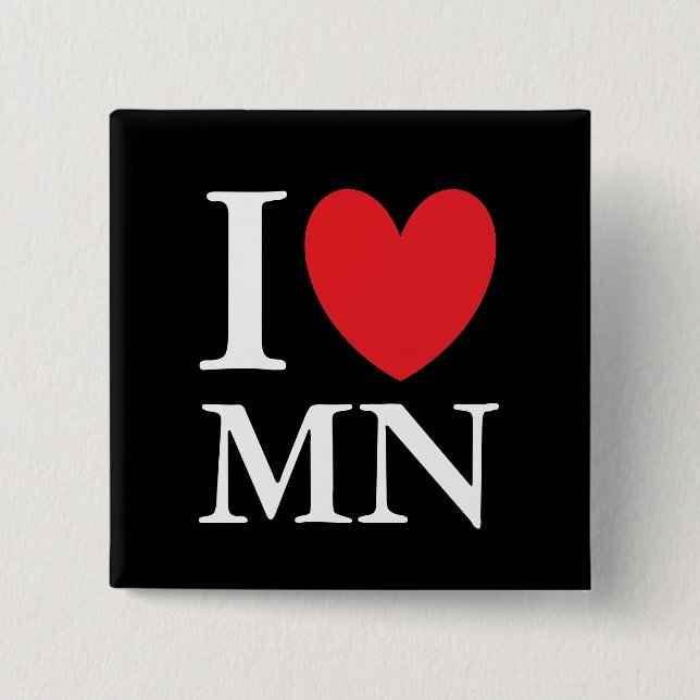 I Heart Minnesota Pinback Button (Front)