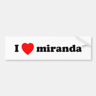 I heart miranda bumper sticker