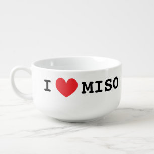 I heart miso soup. Funny bowl mug for soup lovers