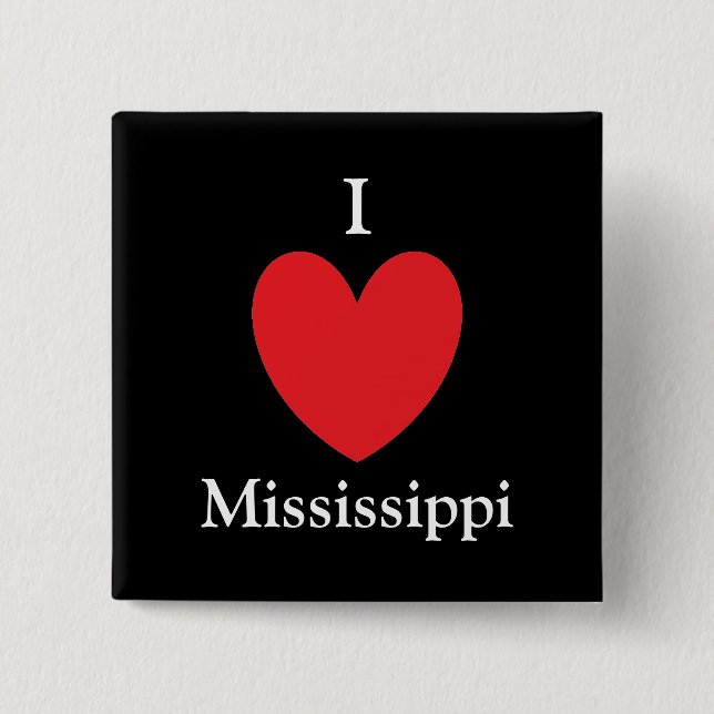 I Heart Mississippi Button (Front)