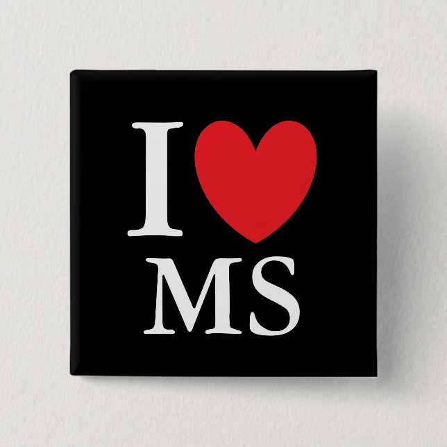 I Heart Mississippi Button (Front)