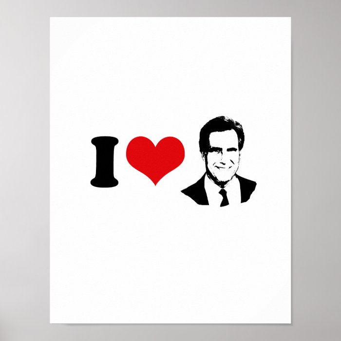 I HEART MITT ROMNEY 2012 PRINT