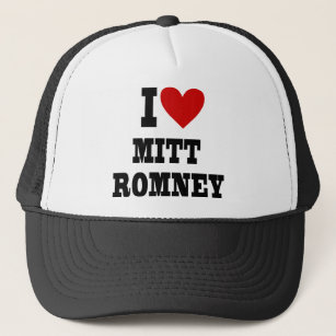 i heart mitt romney trucker hat