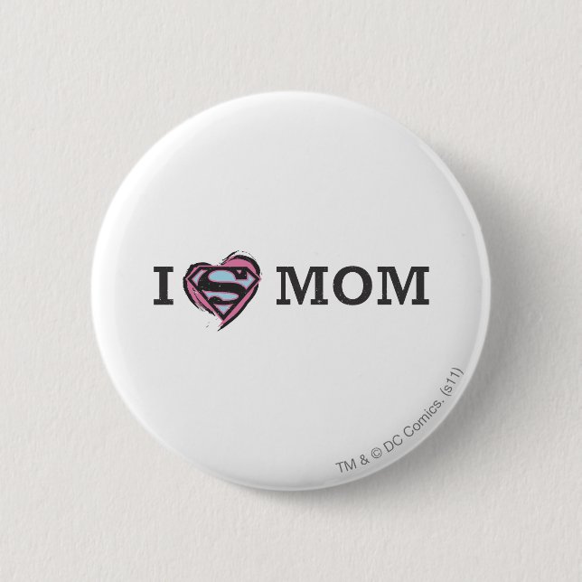 I Heart Mom Pinback Button (Front)