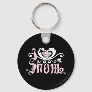 I Heart Mom Pink Keychain
