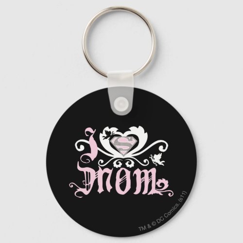 I Heart Mom  Pink Keychain