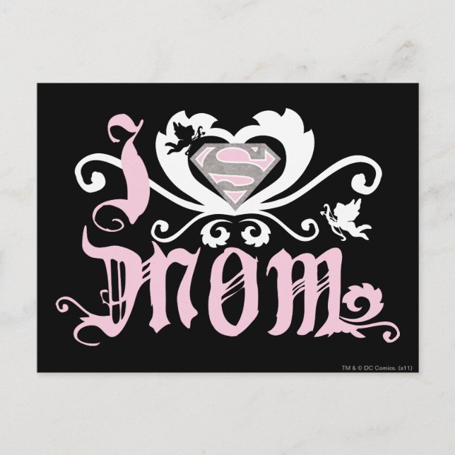 I Heart Mom  Pink Postcard (Front)