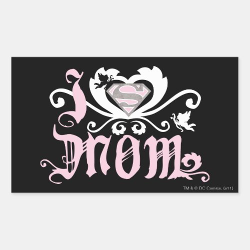 I Heart Mom  Pink Rectangular Sticker