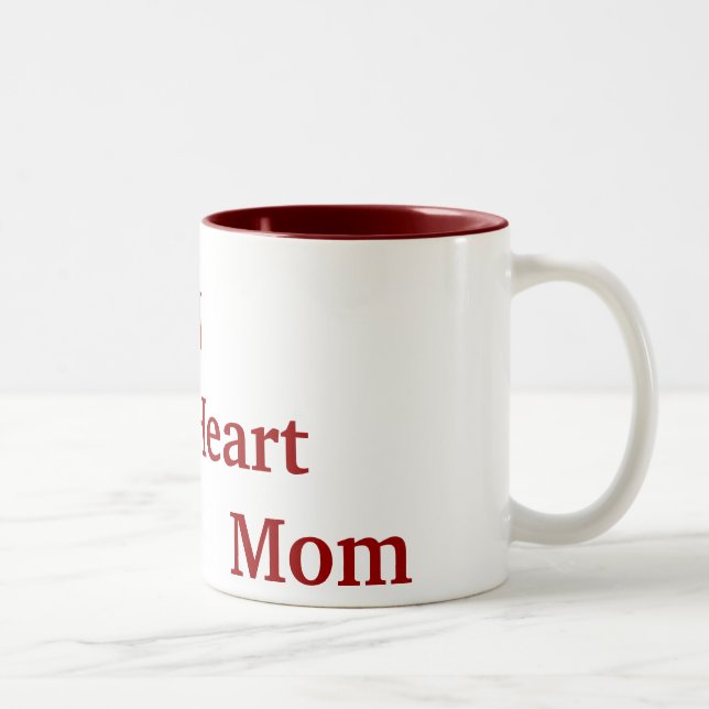 I   Heart    Mom Two-Tone Coffee Mug (Right)