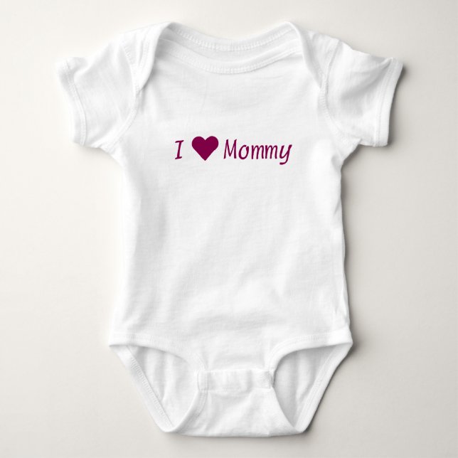 I [Heart] Mommy White Bodysuit (Front)