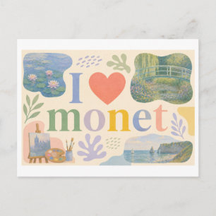 "I [Heart] Monet" Postcard