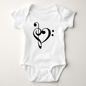 I Heart Music Baby Bodysuit by therealmemeshirts at Zazzle
