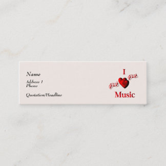 I Heart Music Business Card