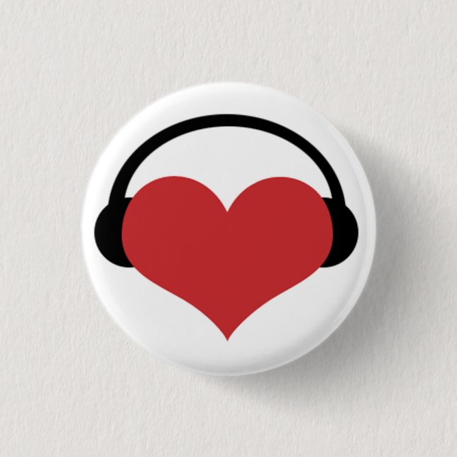 I Heart Music Button (Front)