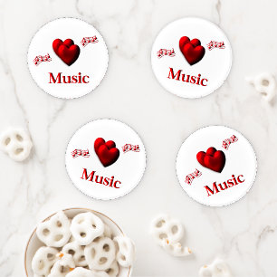 I Heart Music Coaster Set
