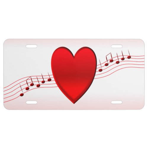I Heart Music License Plate