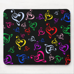 I Heart Music Mouse Pad