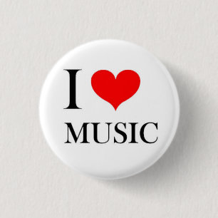 I Heart Music Pinback Button