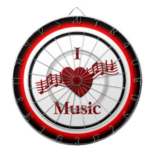I Heart Music Regulation Dart Board