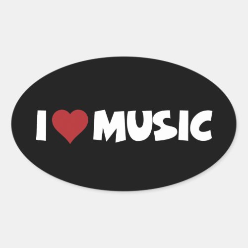 I Heart Music Sticker